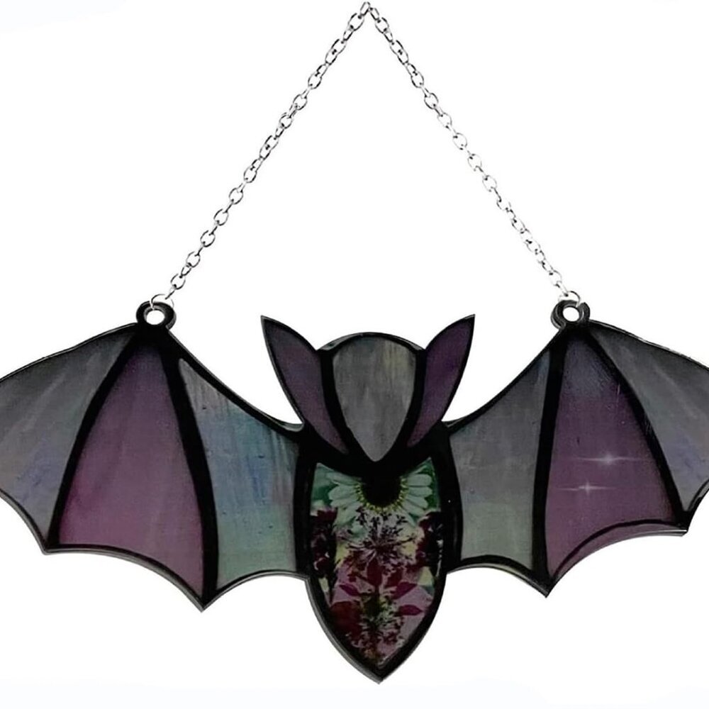 Colorful Acrylic Bat Decoration Window Hanging Suncatcher, Stunning Hanging Wind